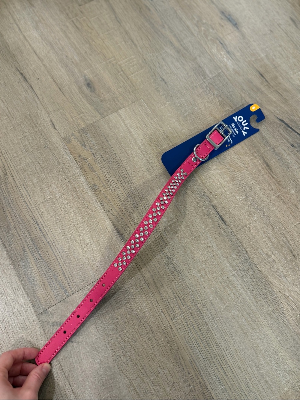 YOULY The Diva Dog Collar Size S Pink Rhinestone Bling Adjustable Pet Collar NWT